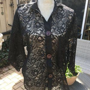 Dotti lace top/cover-up